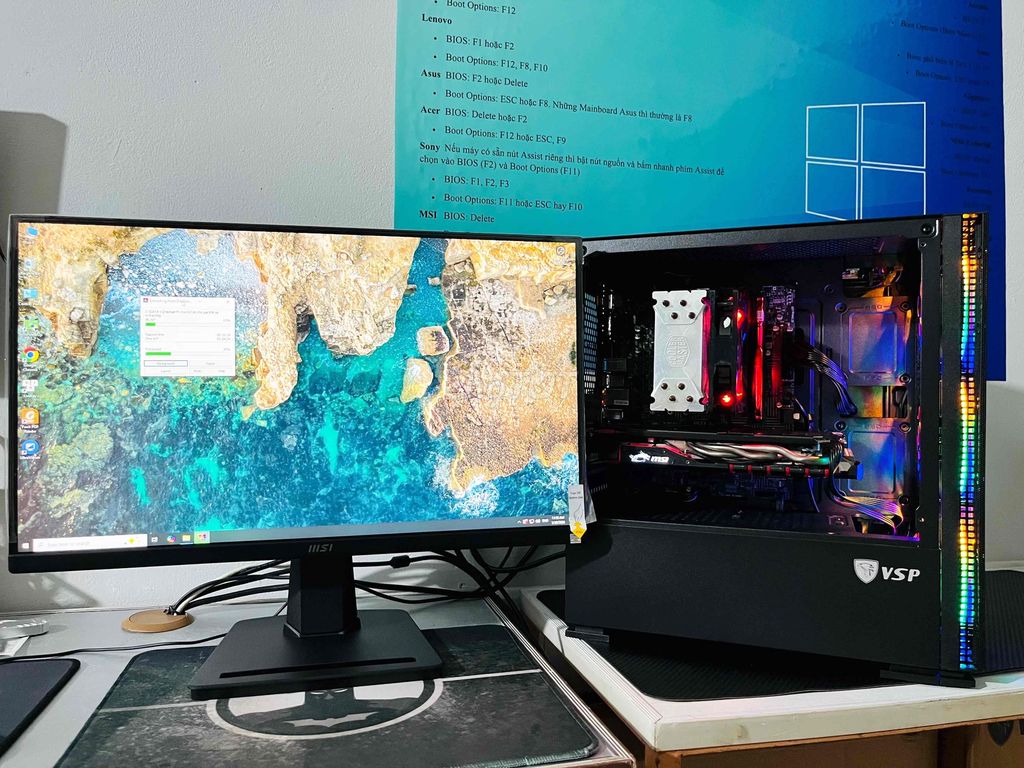 Bộ Gaming MSI i5-10400f 16GB/240GB/Gtx960 22 inch. Mua bán Máy tính để bàn tại Thành phố Vĩnh Long Vĩnh Long được đăng bởi Lưu Hoàng Long hình 1