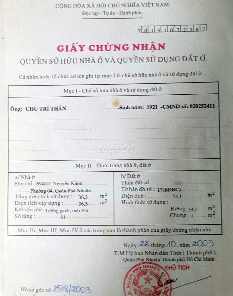 NHÀ HẺM 4M 53M2 NGUYỄN KIỆM NGAY CV GIA ĐỊNH