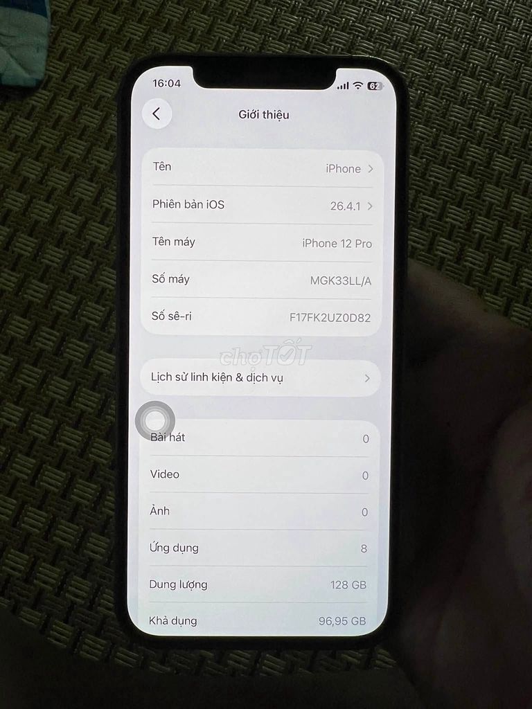 Apple iPhone 12 Pro 128GB Đã thay pin. Mua bán Điện thoại tại Quận Gò Vấp Tp Hồ Chí Minh được đăng bởi Hội Đồ Điện Tử hình 1