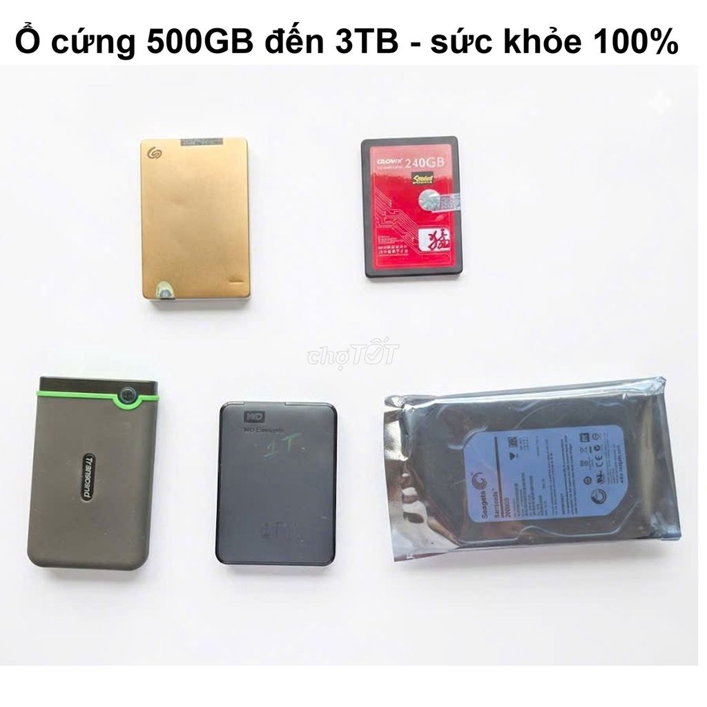  Thanh lý lô ổ cứng di động, SSD HDD(1TB, 3TB...). Mua bán Linh kiện (RAM, Card...) tại Quận Bình Tân Tp Hồ Chí Minh được đăng bởi Hồ Viết Thành hình 1