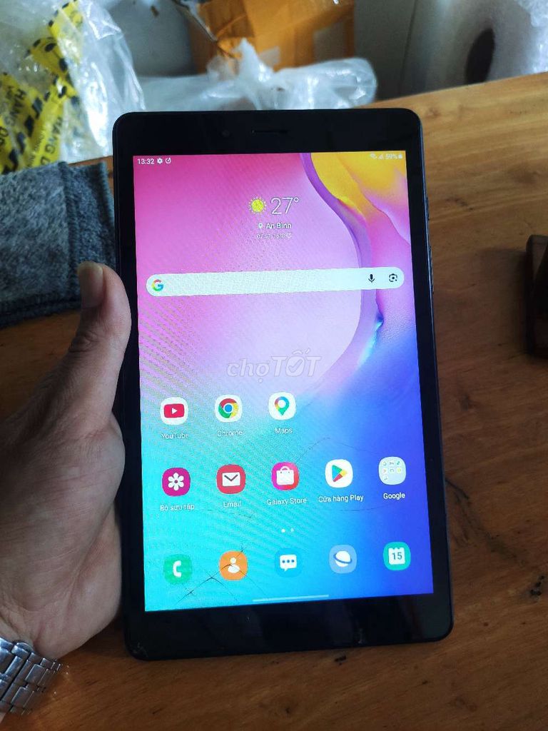 Samsung Tab T295 Đen Nứt kính. Mua bán Máy tính bảng tại Thành phố Dĩ An Bình Dương được đăng bởi kiếp Phong Ba hình 1