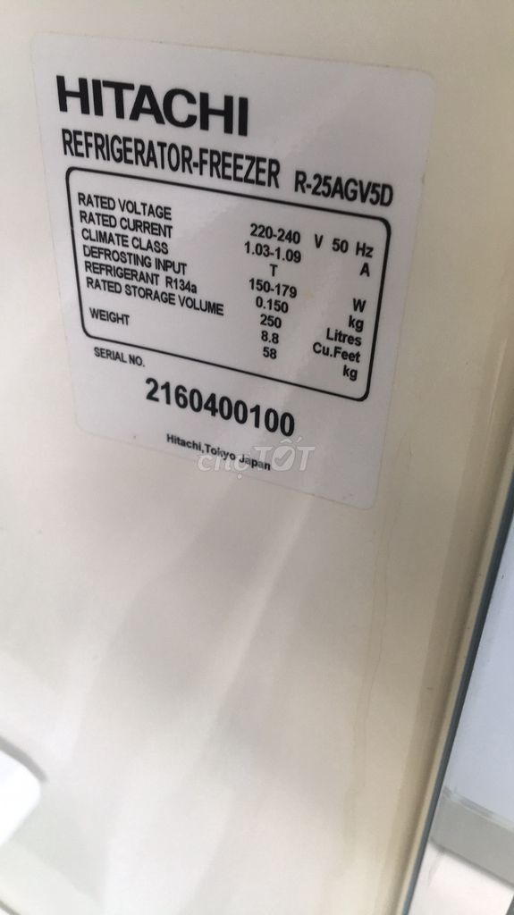 0356575009 - Cần bán gấp tủ lạnh to 250 lít