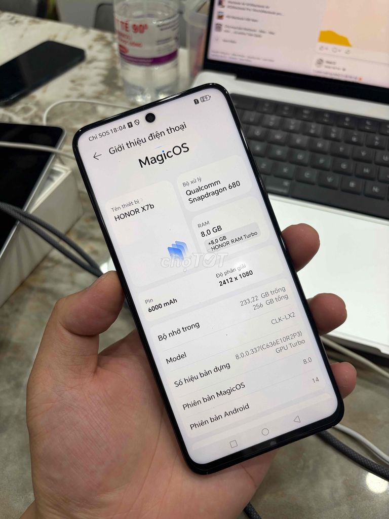 Honor X7b 256GB Đen. Mua bán Điện thoại tại Huyện Thanh Trì Hà Nội được đăng bởi Đoàn Xuân Tùng hình 1