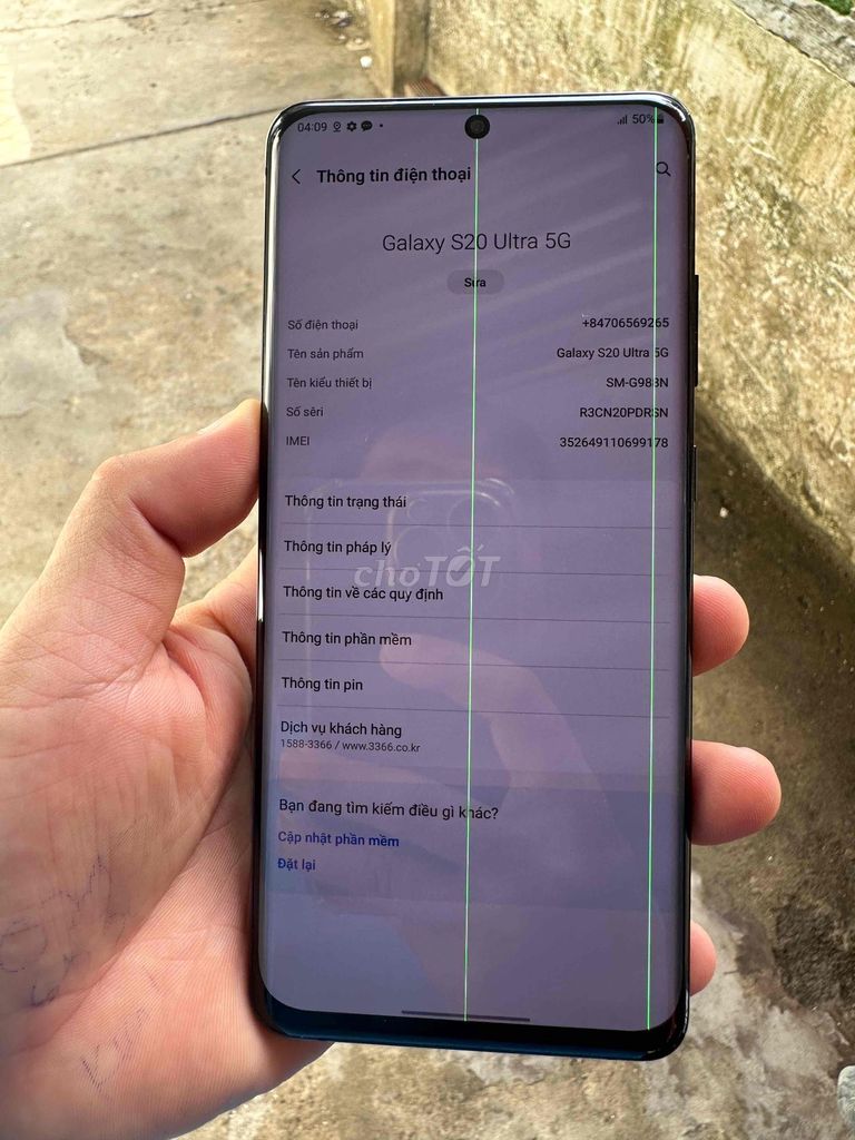 Samsung S20 Ultra 5G Đen Đã sử dụng. Mua bán Điện thoại tại Huyện Châu Thành Bến Tre được đăng bởi Quoc Ky hình 1