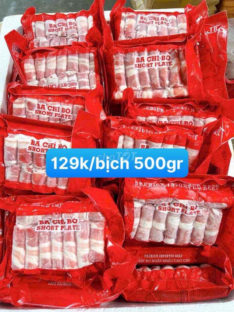 🔥BA CHỈ BÒ MỸ CUỘN ĐÓNG GÓI BỊCH 500GR