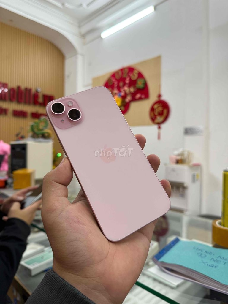 IPhone 15plus Hồng zin ap Pin 88% - bao check thợ