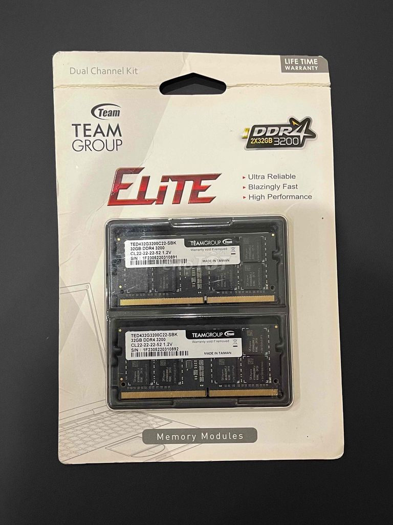 RAM Teamgroup Elite DDR4 2x32GB 3200MHz Laptop. Mua bán Linh kiện (RAM, Card...) tại Quận Long Biên Hà Nội được đăng bởi Nam hình 1