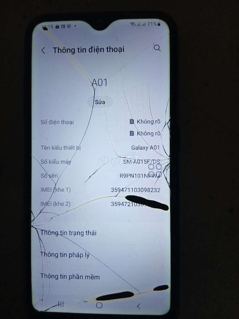 Samsung A01 màn hình nứt. Mua bán Điện thoại tại Quận Bình Tân Tp Hồ Chí Minh được đăng bởi Đinh Hữu Hiển hình 1