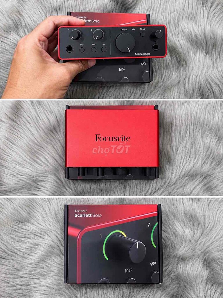 Soundcard Focusrite Scarlett Solo Gen 4 mic AT2020. Mua bán Tivi, Âm thanh tại Thành phố Dĩ An Bình Dương được đăng bởi cao hình 1