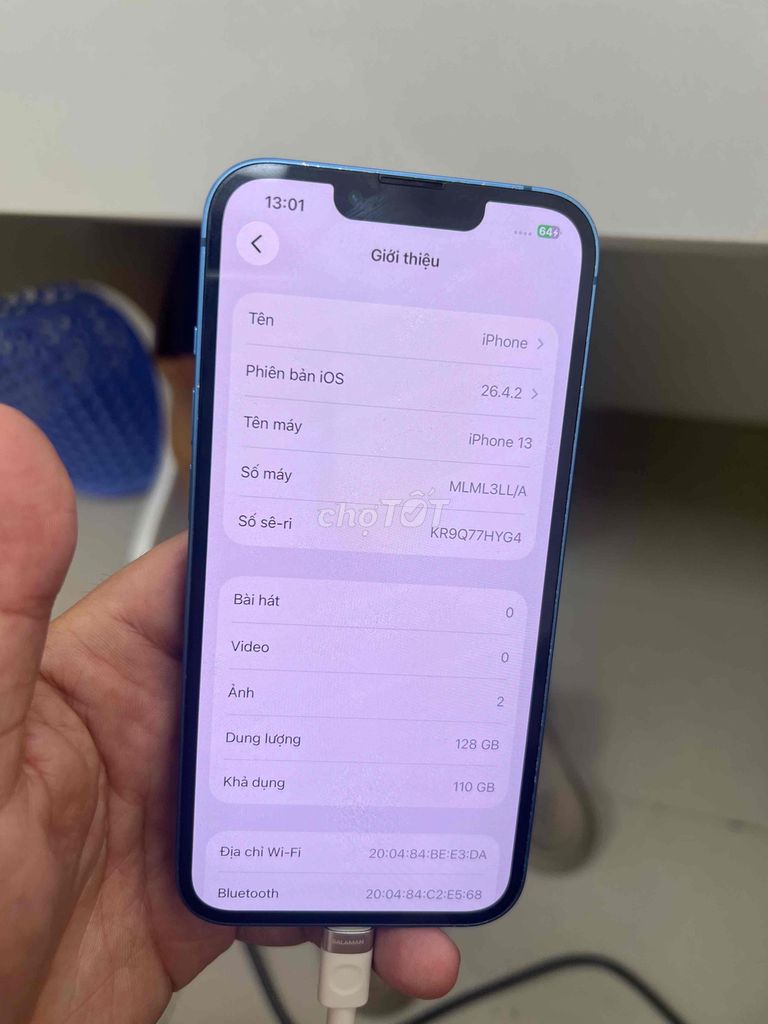 Apple iPhone 13 128GB Xanh Đã qua sử dụng. Mua bán Điện thoại tại Thành phố Thuận An Bình Dương được đăng bởi Trung Apple Ko bán góp hình 1