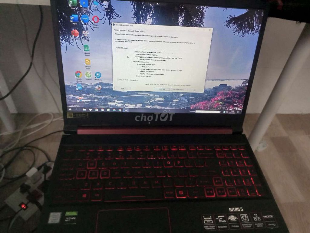 Acer Nitro 5 i7 9750h  GTX 1650 Đen máy lỗi nhẹ. Mua bán Laptop tại Quận Gò Vấp Tp Hồ Chí Minh được đăng bởi Đông hình 1