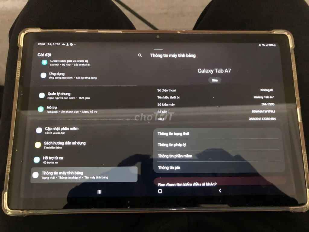 Samsung Galaxy Tab A7 Xám. Mua bán Máy tính bảng tại Quận Đống Đa Hà Nội được đăng bởi bùi trung nghĩa hình 1