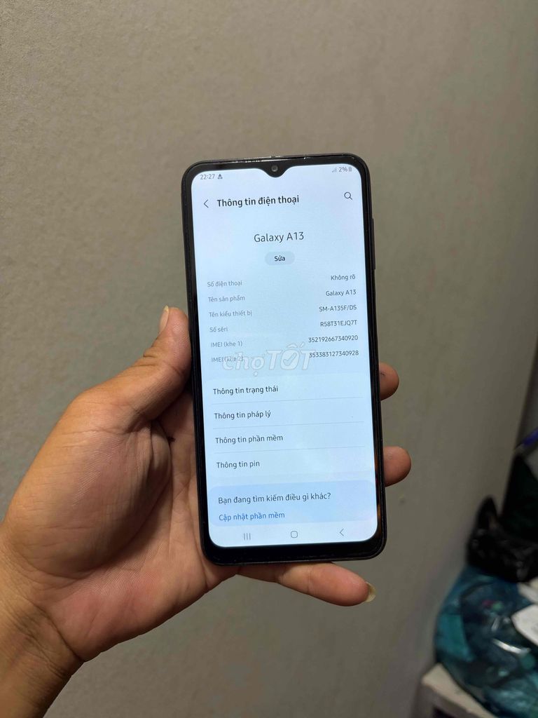 Samsung Galaxy A13 128GB Đen 4GB. Mua bán Điện thoại tại Thành phố Vị Thanh Hậu Giang được đăng bởi máy củ giá tốt  hình 1