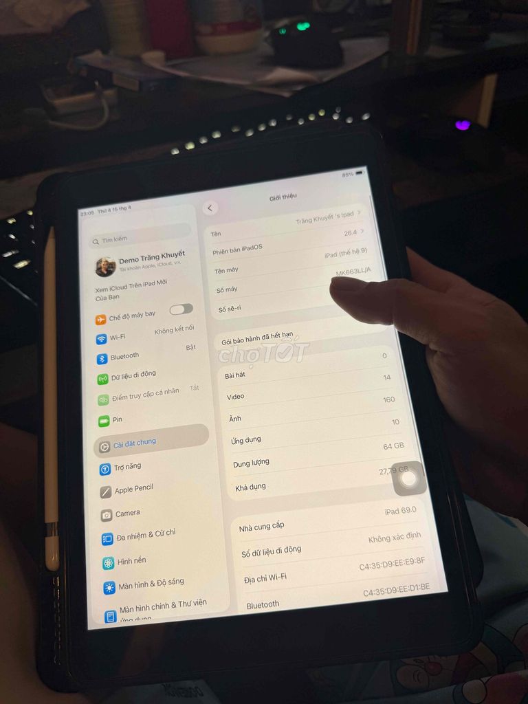 Apple iPad Gen 9 64GB 4G người dùng. Mua bán Máy tính bảng tại Thành phố Dĩ An Bình Dương được đăng bởi Hải Phan hình 1