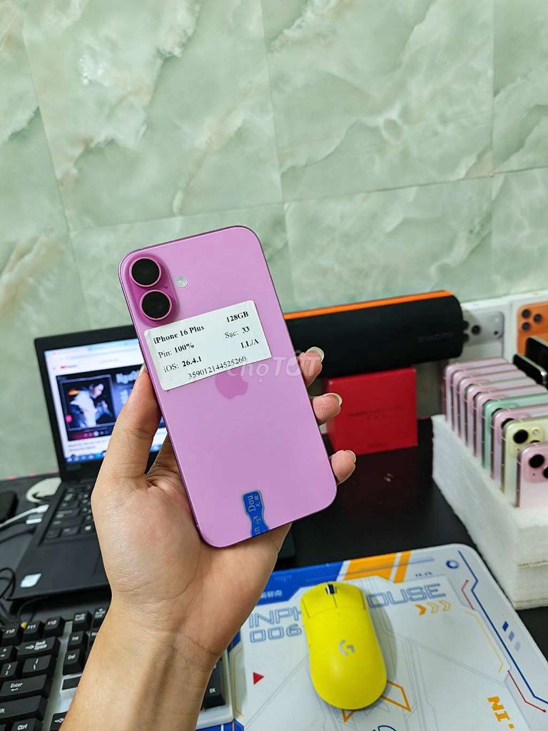 Apple iPhone 16 Plus 128GB sạc 33L. Mua bán Điện thoại tại Huyện Đông Anh Hà Nội được đăng bởi Đại Húp hình 1