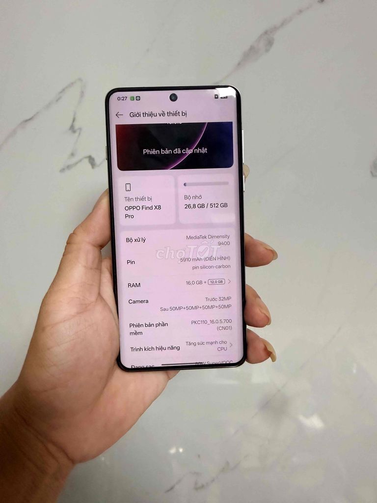 Oppo Find X8 Pro (16gb/512gb) Trắng Nội Địa zin. Mua bán Điện thoại tại Quận 6 Tp Hồ Chí Minh được đăng bởi Laptop Phương Nghi hình 1