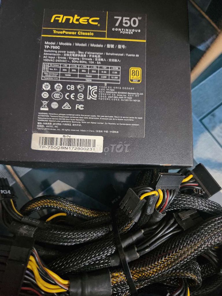 Nguồn Antec 750W. Mua bán Linh kiện (RAM, Card...) tại Quận Tân Phú Tp Hồ Chí Minh được đăng bởi Nguyễn Duy Nam hình 1