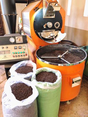 cà phê 100% robusta rang mộc nguyen le chất