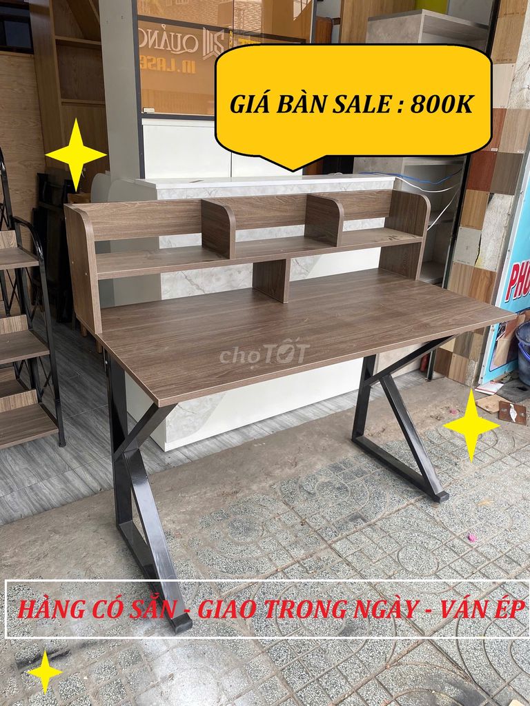 BÀN LÀM VIỆC VĂN PHÒNG & BÀN CHÂN SẮT - VÁN MDF