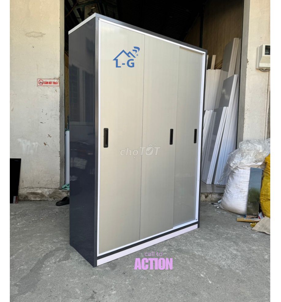 Tủ quần áo Nhựa Đài Loan 3 cánh cửa lùa Giao nhanh. Mua bán Tủ, kệ gia đình tại Quận 10 Tp Hồ Chí Minh được đăng bởi GIƯỜNG SẮT SƠN LÂM hình 1