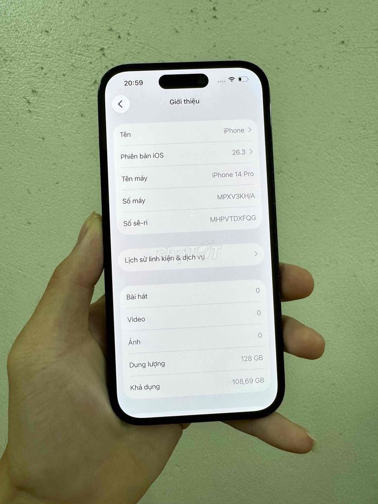 Apple iPhone 14 Pro 128GB Đen Đã sử dụng. Mua bán Điện thoại tại Quận Bắc Từ Liêm Hà Nội được đăng bởi Nguyễn Mạnh hình 1