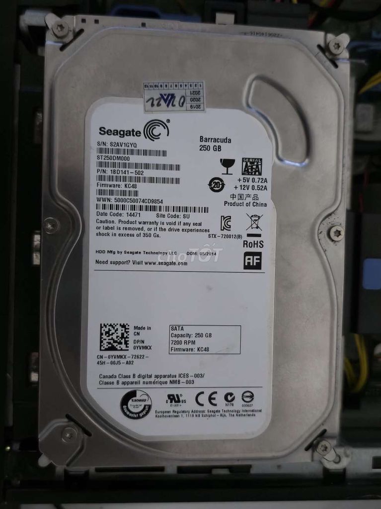HDD Seagate 250GB 7200RPM SK Good. Mua bán Linh kiện (RAM, Card...) tại Quận Bình Thuỷ Cần Thơ được đăng bởi Nguyễn Minh Hưng hình 1