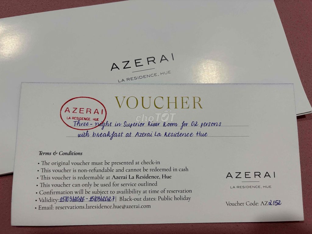 Voucher Nghỉ dưỡng Azerai La Residence Huế. Du lịch tại Quận 4 Tp Hồ Chí Minh được đăng bởi Thị Quỳnh hình 1