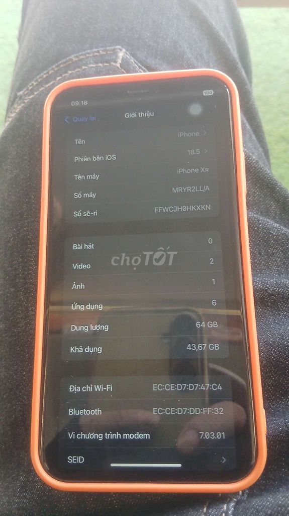 iPhone XR 64GB Cam. Mua bán Điện thoại tại Thành phố Qui Nhơn Bình Định được đăng bởi Tên chưa cung cấp hình 1