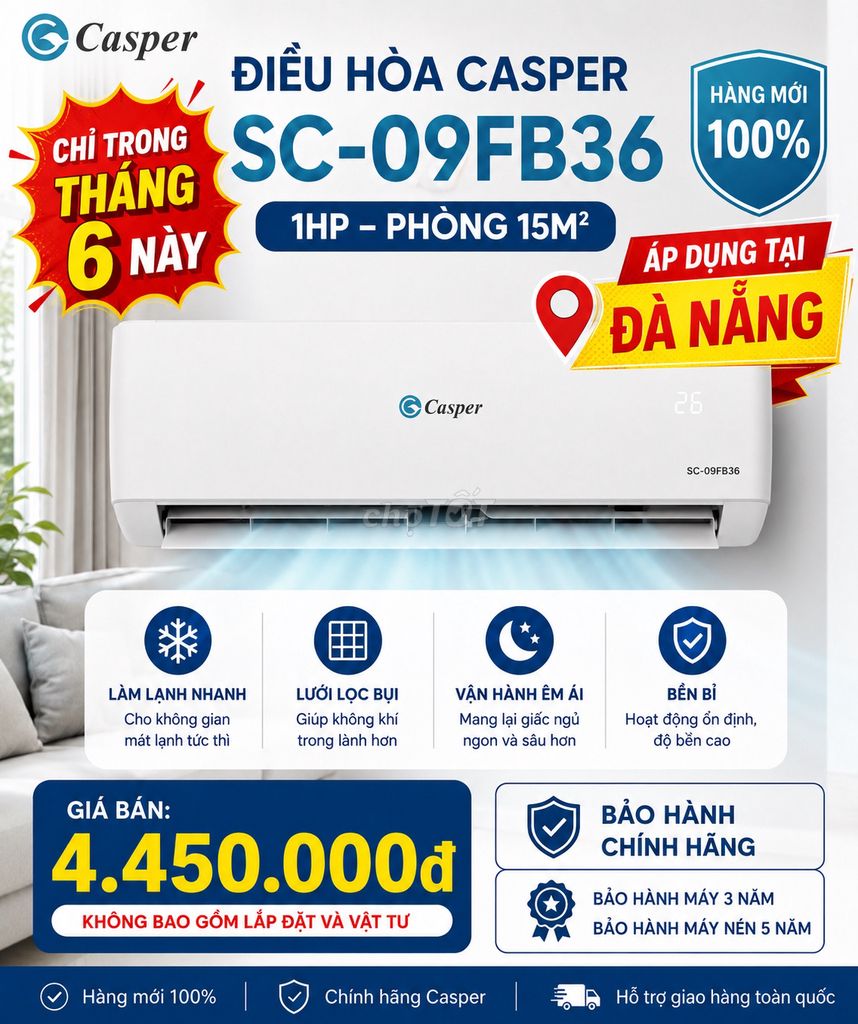 ĐIỀU HÒA CASPER THÁI LAN GIẢM SỐC THÁNG 6.MUA NGAY. Mua bán Máy lạnh, điều hoà tại Quận Liên Chiểu Đà Nẵng được đăng bởi Nguyễn hình 1