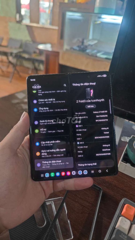 Samsung Galaxy Z Fold3 5G 512GB Đen Đã sử dụng. Mua bán Điện thoại tại Thành phố Thủ Dầu Một Bình Dương được đăng bởi LakMobile  hình 1