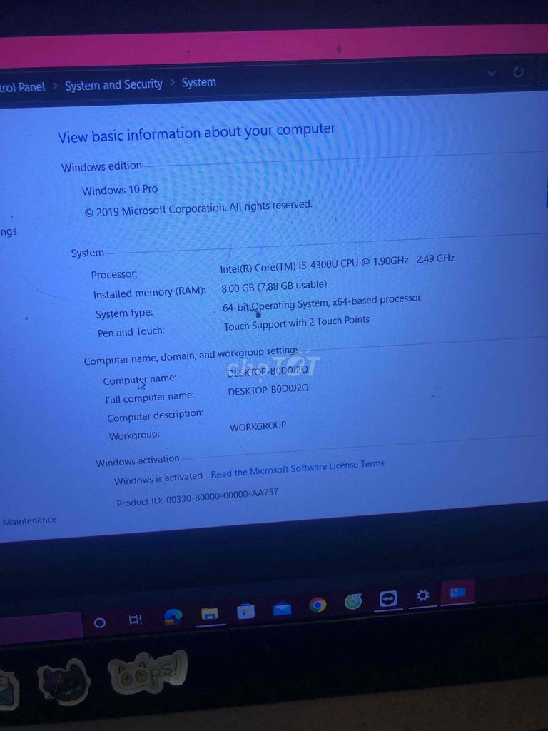 Lenovo ThinkPad T450s i5-4300U 8GB. Mua bán Laptop tại Quận Ngũ Hành Sơn Đà Nẵng được đăng bởi mickyy lie hình 1