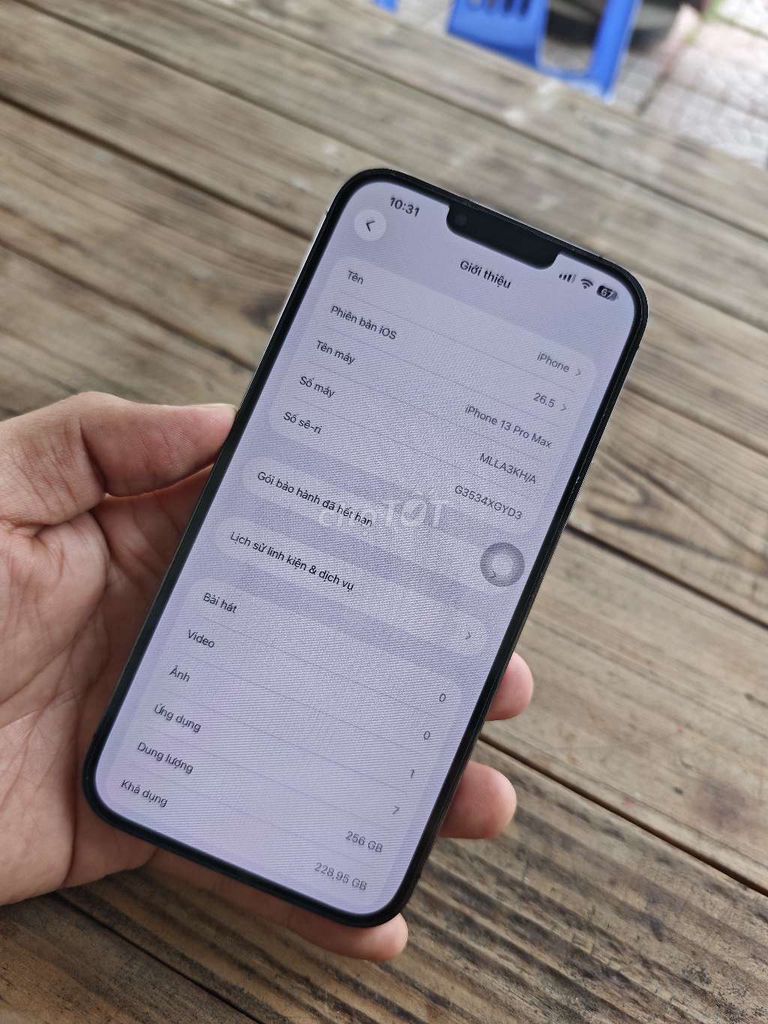 IP 13 Pro Max 256GB - Màn thay loại 1 - IC Hiện. Mua bán Điện thoại tại Thị xã Bình Minh Vĩnh Long được đăng bởi Chú Ong Vàng Khè hình 1