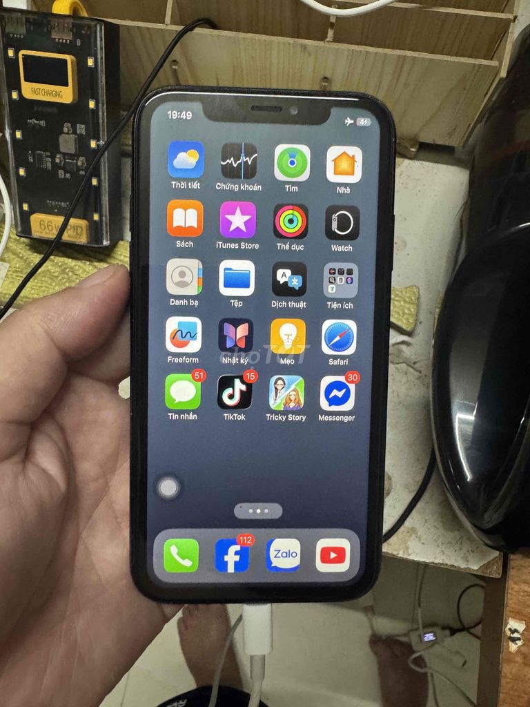 Apple iPhone XR 64GB Đen 100% pin. Mua bán Điện thoại tại Huyện Nam Trực Nam Định được đăng bởi Lê Đức Thiện hình 1