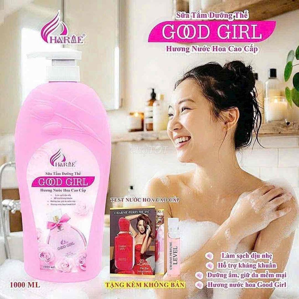 Sữa tắm Charme Good Girl 1000ml Hương nước hoa Phá. Mua bán Thiết bị vệ sinh, nhà tắm tại Quận Cái Răng Cần Thơ được đăng bởi Vân Store Charme hình 1
