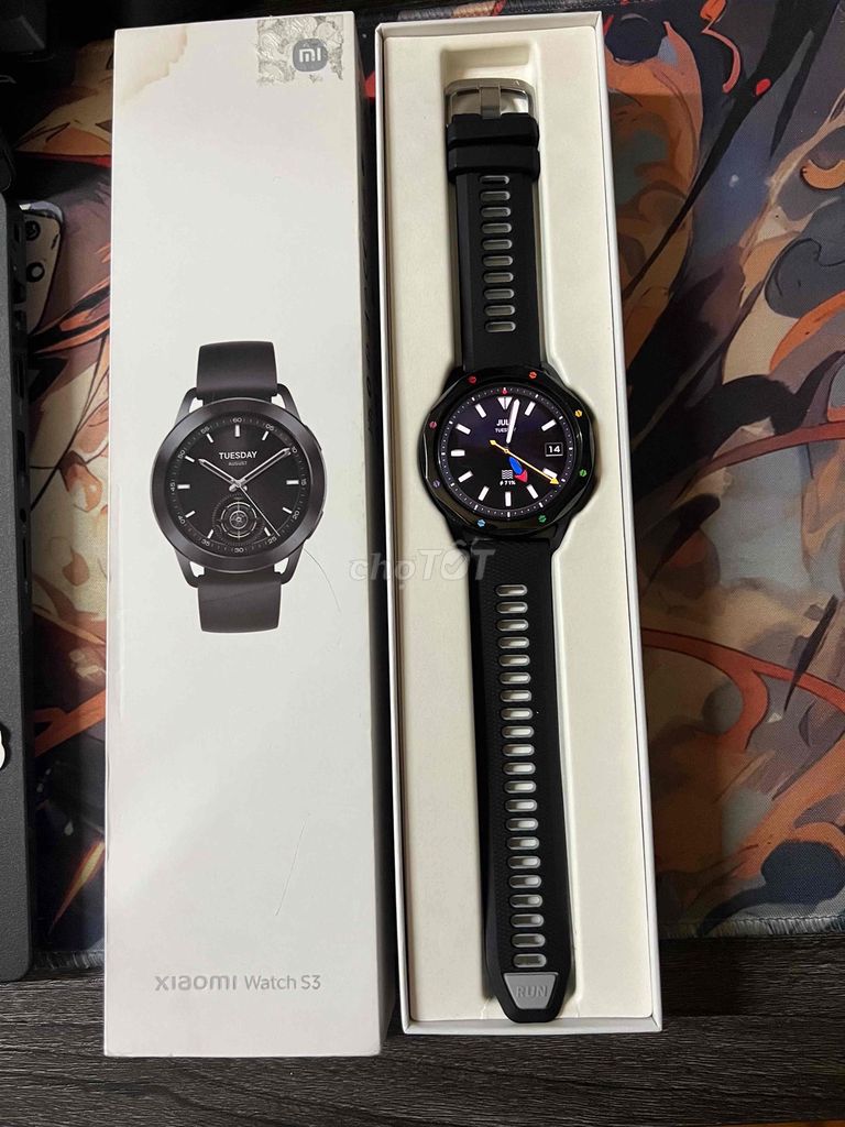 Xiaomi Watch S3 Đen Đầy đủ hộp sạc. Mua bán Thiết bị đeo thông minh tại Quận Hoàn Kiếm Hà Nội được đăng bởi Chuyên bàn ghế gỗ  hình 1