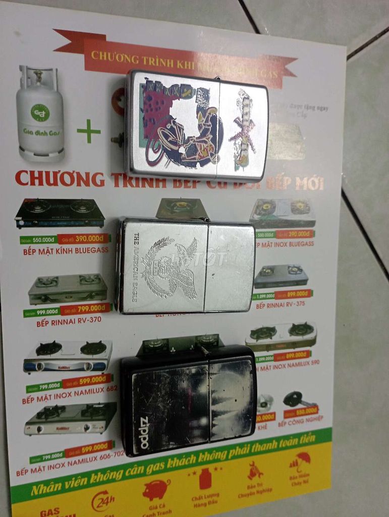 mình du vài cái hột quẹt zippo này ai còn dùng dc