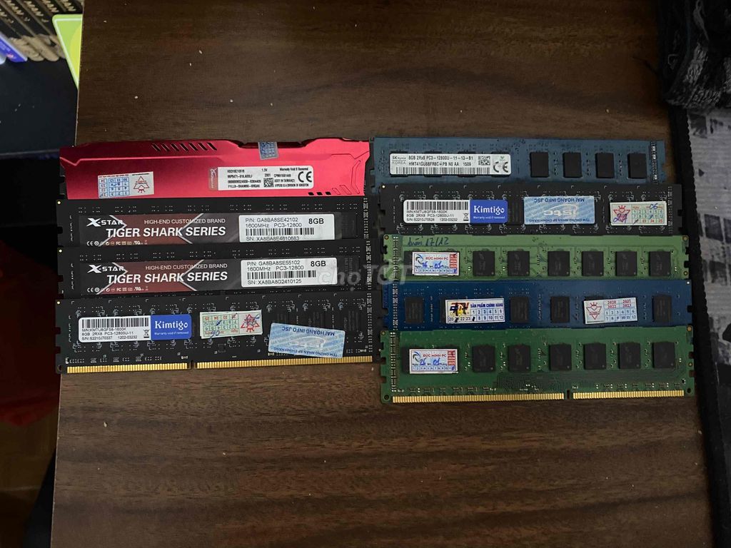 Thanh lý đống RAM ddr3 8Gb bus 1600