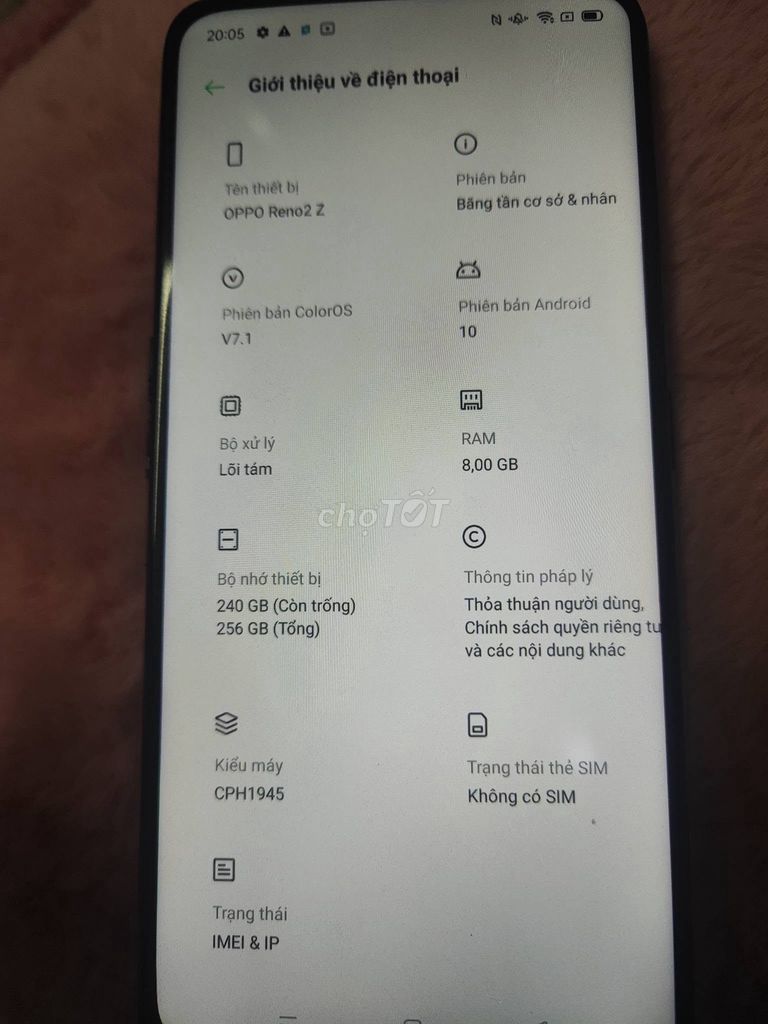 OPPO Reno2 Z 256GB Đen Like New. Mua bán Điện thoại tại Huyện Cần Giuộc Long An được đăng bởi Hội Đồ Điện Tử hình 1