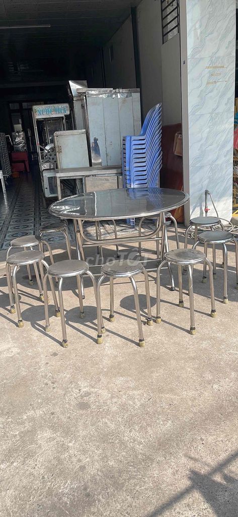 Bộ bàn ghế Inox Tròn 10 ghế. Mua bán Bàn ghế tại Thành phố Biên Hòa Đồng Nai được đăng bởi Nguyễn Trường Sơn hình 1