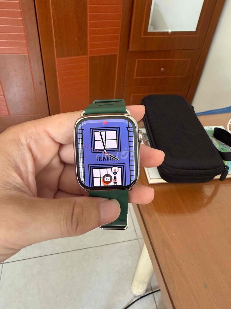 Apple Watch Series 9 Hermes Xanh lá Đã qua sử dụng. Mua bán Thiết bị đeo thông minh tại Thành phố Thủ Dầu Một Bình Dương được đăng bởi Thanh Nhật hình 1