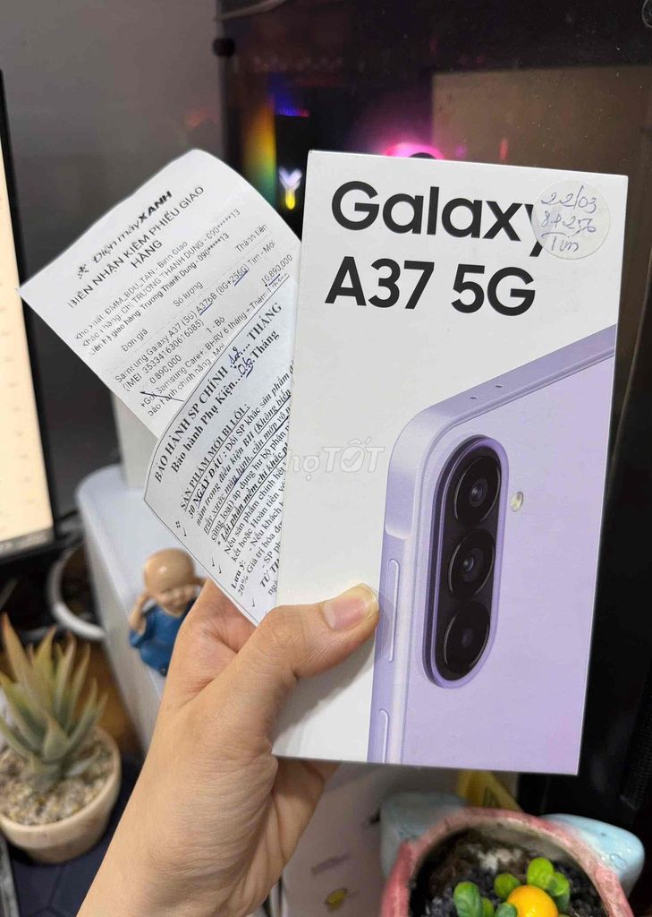 Samsung Galaxy A37 5G 8G 256G Tím Newseal Fullbox. Mua bán Điện thoại tại Huyện Hóc Môn Tp Hồ Chí Minh được đăng bởi SIRI STORE HCM hình 1