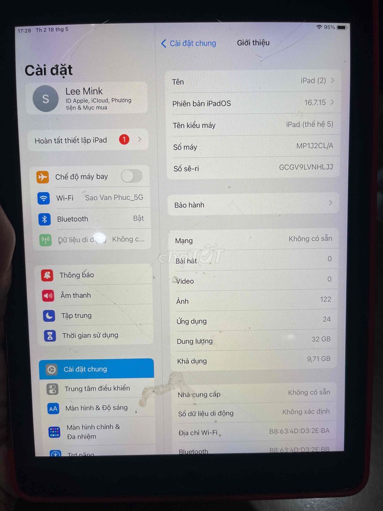 Apple iPad Gen 5 32GB.. Mua bán Máy tính bảng tại Quận Cẩm Lệ Đà Nẵng được đăng bởi mr lee mink hình 1
