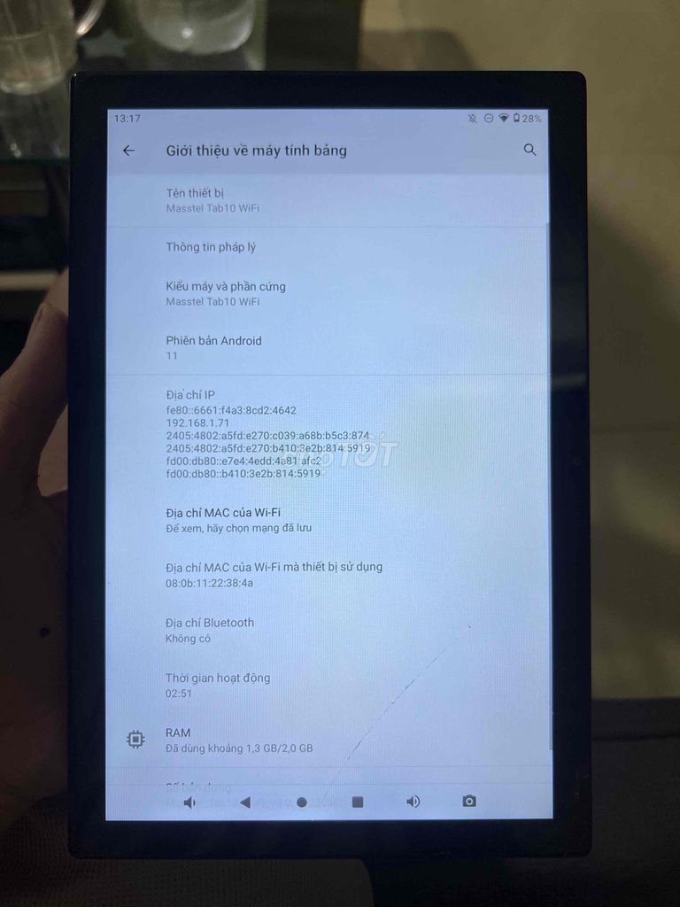 Mastel tab 10 wifi! nứt nhẹ cảm ứng