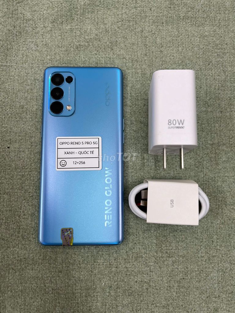 Oppo Reno 5 Pro 5G 12/256 Q.tế 80w vooc TRẢGÓP-COD