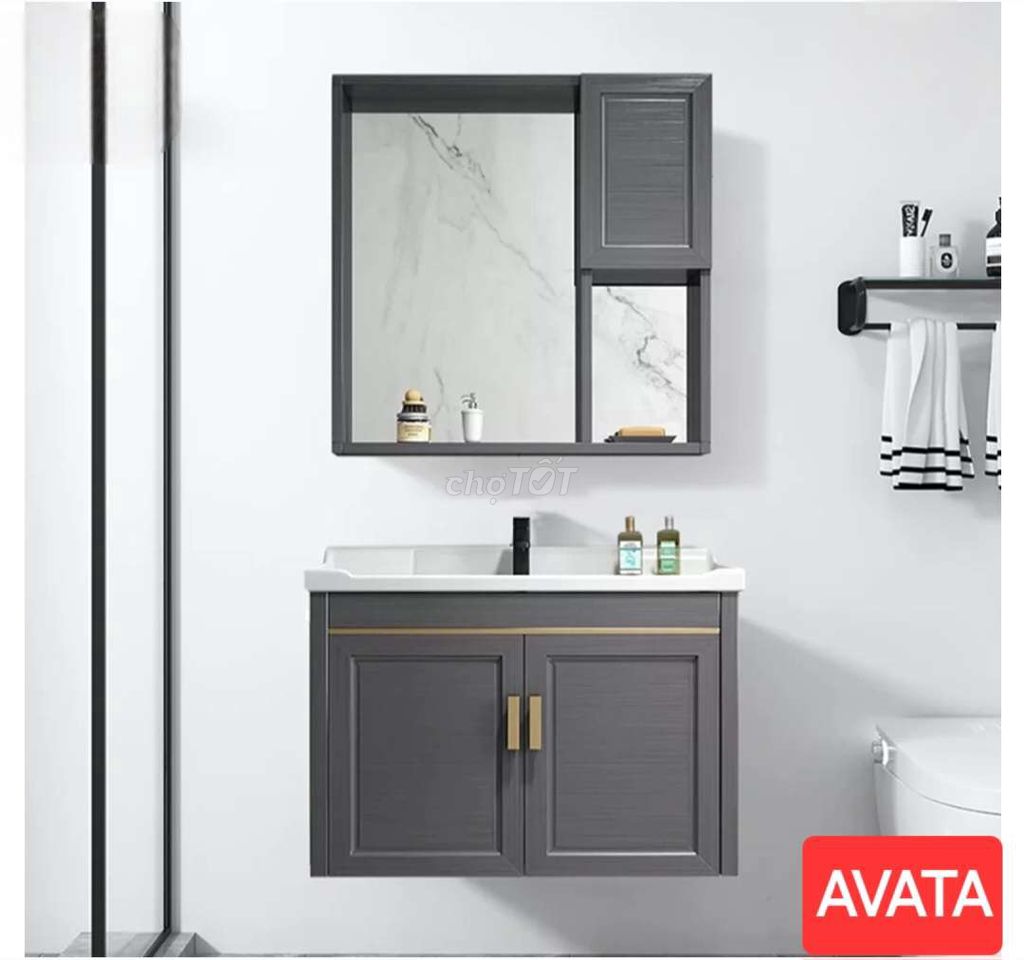 Bộ Tủ Chậu Lavabo Nhôm Cao Cấp