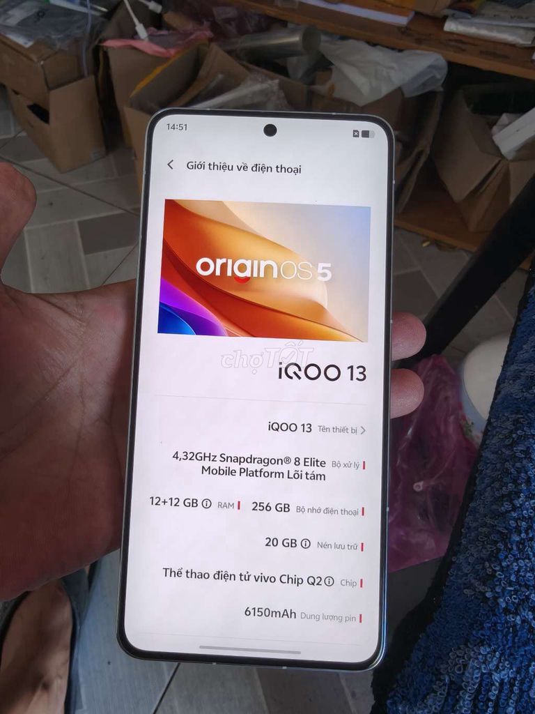 iQOO 13 12-256GB Xanh. Mua bán Điện thoại tại Thành phố Bến Tre Bến Tre được đăng bởi Từ Tuấn Bến Tre hình 1