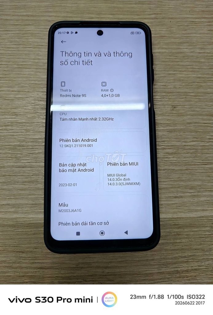 Xiaomi Redmi Note 9S Xanh 4GB Like New. Mua bán Điện thoại tại Quận 1 Tp Hồ Chí Minh được đăng bởi Hội Đồ Điện Tử hình 1