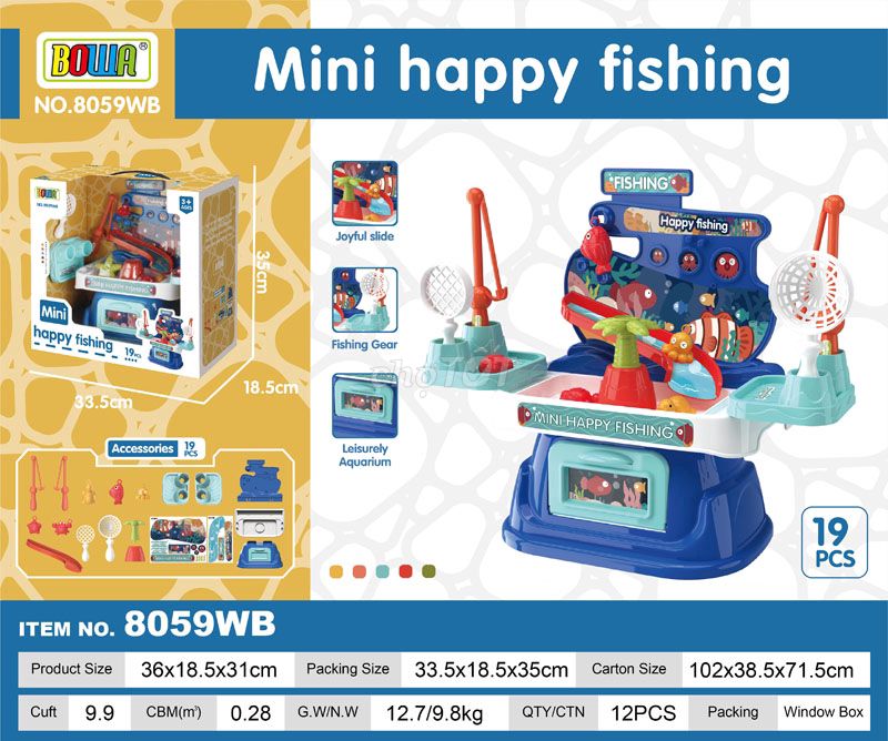 Bộ bàn đồ chơi câu cá Mini Happy Fishing