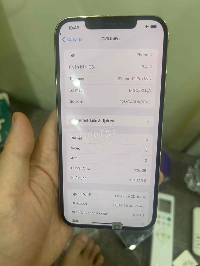 iPhone 12 Pro Max 128G quốc tế zin đẹp. Mua bán Điện thoại tại Quận Ba Đình Hà Nội được đăng bởi Lâm mobile hình 5