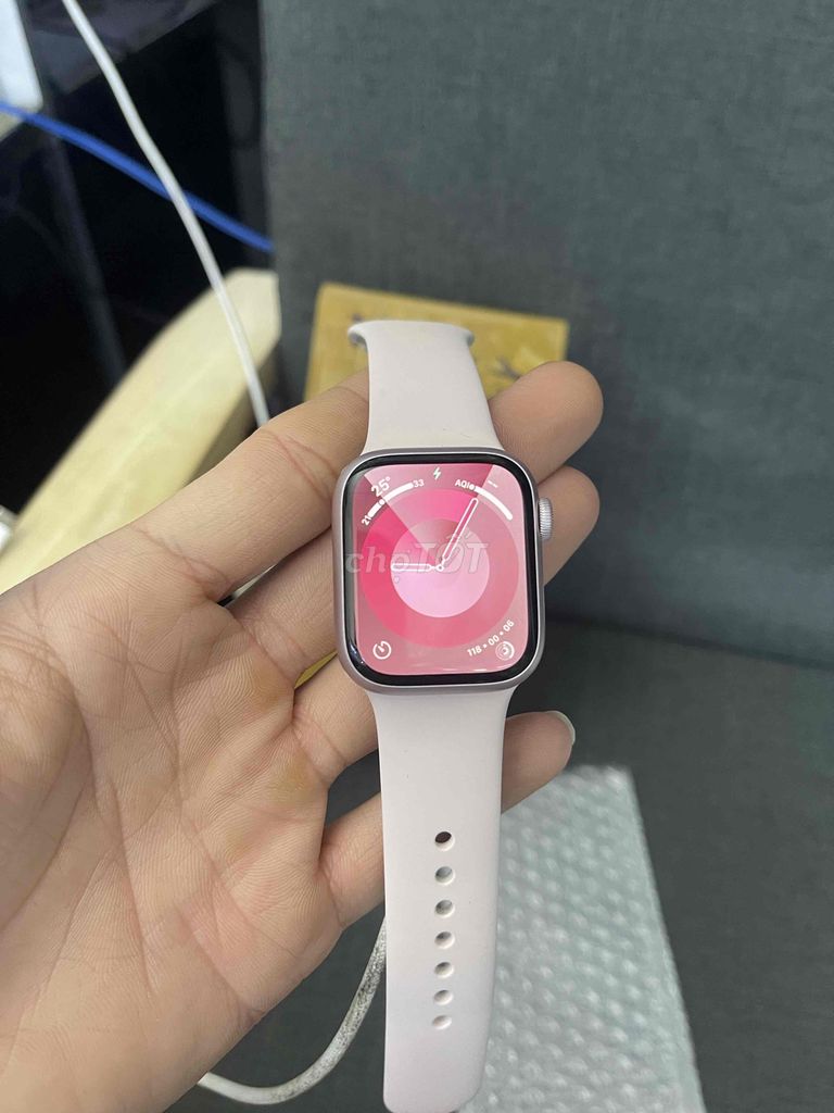 Apple Watch s9 41mm hồng bh 8/2025 zin đẹp full